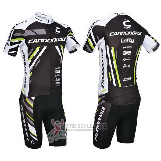 2013 Fahrradbekleidung Cannondale Shwarz Trikot Kurzarm und Tragerhose